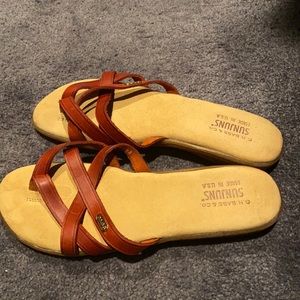 GH bass sunjuns 7.5 brick red sandals